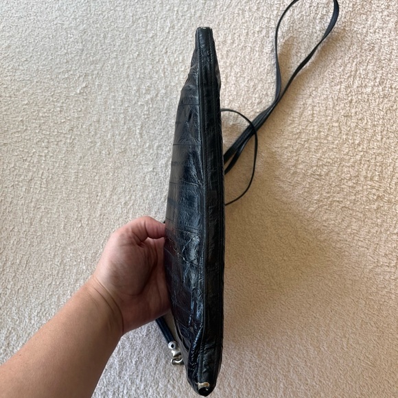 Vintage EL-ELEGANCE Black Glossy Shoulder Bag - Picture 9 of 16